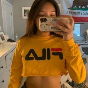 cropped fila top (bought from top shop)